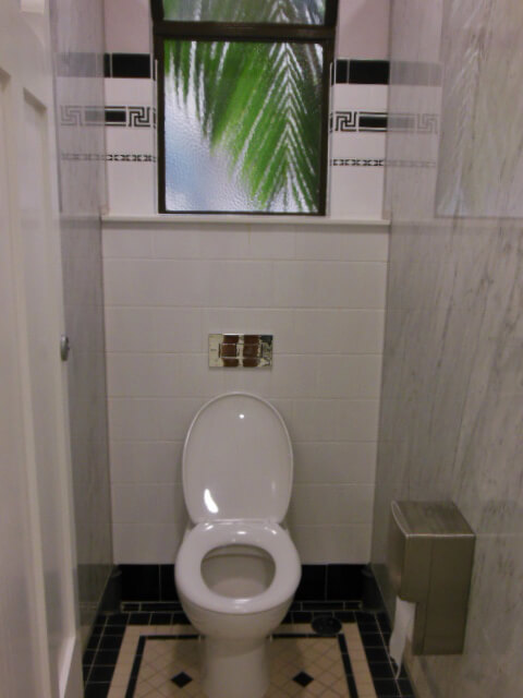 Cleaning a Toilet Cubicle